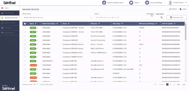 data and device mgmt